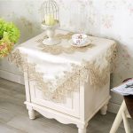 Luxury Fabric Table Cloth,European Floral Embroidered Tablecloth with Lace Trim for Parties Weddings Christmas Thanksgiving-A 130x180cm(51x71inch)
