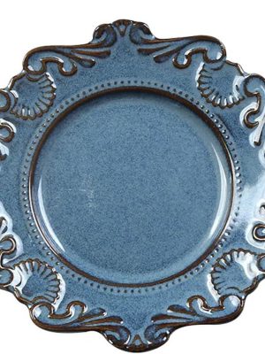 Vintage Decorative ,Dark Embossed Plate, Relief Salad Plate,Baroque Plate, Retro Palace Dessert plate 8 inch / 10 inch (10 in)