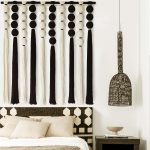 Large  Wall Hanging  Wall Decor Black and White Sphericity Cotton Textile Wall Hanging Boho Wall Decor Art Fiber Yarn Art Handmade 39" Wx39 L