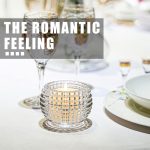 Clear Round Glass Votive Candle Holders, Fall Crystal Tea Light Candle Holder for Wedding Table, Votive for Birthday Party Decor,Single