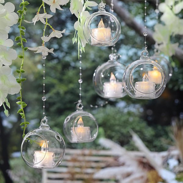 12pcs Assorted Glass Orb Set, with 2.17" and 1.93" Spheres | Hanging Glass Tealight Holder Globe, Air Plant Terrarium Supplies for Wedding Favors, Votive Candle Holders,Christmas Decorations