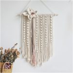 Tapestry  Wall Hanging Tapestry Hand Woven Tapestries Bohemian Craft Decoration for Home Decor Living Room Bedroom (OneColor 45x60cm)