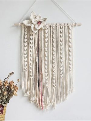 Tapestry  Wall Hanging Tapestry Hand Woven Tapestries Bohemian Craft Decoration for Home Decor Living Room Bedroom (OneColor 45x60cm)