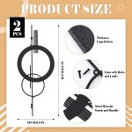 2 Pcs Small Metal Abstract Wall Art 15.7 Inch Metal Geometry Minimalist Wall Decor Single Line Art Black Vertical Sculptures Geometric Modern Hanging for Living Room Bathroom