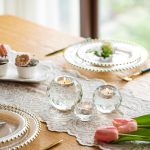 Crystal Candle Holders for Tea Light Clear Votive Candle Holder Set of 3 Glass Crystals Ball Decor for Dining Coffee Table Centerpiece, Wedding Decorations