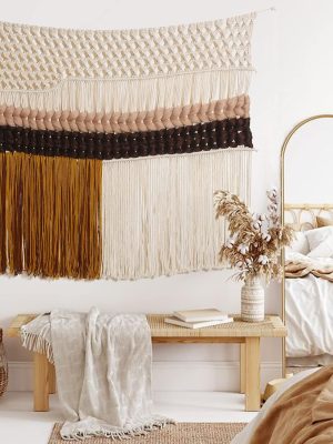 Wall Hanging Woven Large Colorful  Wall Decor Fiber Art Handmade Home Room Decor 40" W*32" L