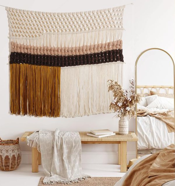 Wall Hanging Woven Large Colorful  Wall Decor Fiber Art Handmade Home Room Decor 40" W*32" L