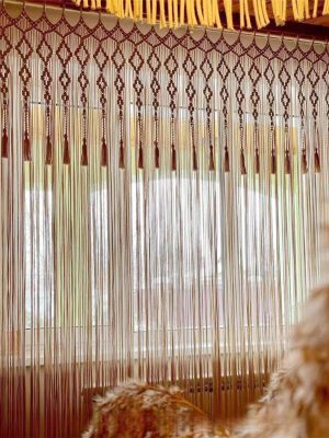 Hand-Woven Cotton Rope Tapestry Curtains and Curtains, Home Decoration