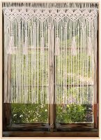 Wall Hanging, Handmade Bohemian Tapestry, Wall Decor, Doorway Curtain, Tassel Fringe-Window Treatment